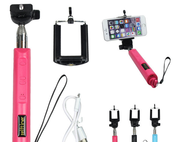 Zooming and Slef-timer in One Handle Wireless Bluetooth Monopod