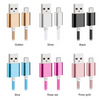 Colorful Nylon Line and Metal Plug Micro USB Cable for iPhone