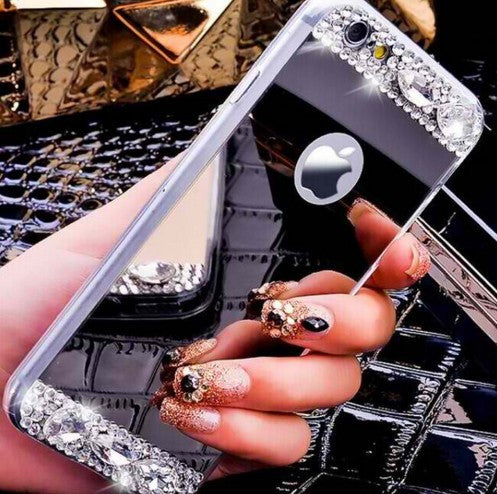 Mirror Luxury Diamond Rhinestone TPU Case