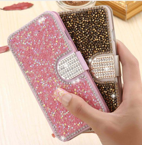 Bling Diamond Flip Leather Case Cover