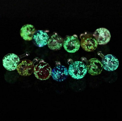 Colorful Round Rhinestone Luminous Earphone Plug