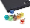 Colorful Round Rhinestone Luminous Earphone Plug