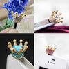 Crystal Rhinestones Cellphones Crown Dust Plug