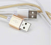 Colorful Nylon Line and Metal Plug Micro USB Cable for iPhone